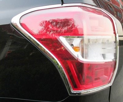 [DK汽車視覺系改裝]SUBARU FORESTER後尾燈框高亮度電鍍銀飾條框反光框另有前後霧燈框油箱蓋