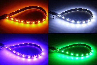 【吉特汽車百貨】高輝度 LED 三晶 5050 18P 軟燈條 氣氛 車底 日行燈 照明 粉紫 冰藍 籃 白 綠 紅 黃