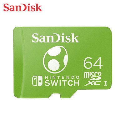 新款 SanDisk 64G microSDXC UHS-I 任天堂Switch專用記憶卡 (SD-SQXAO-64G)