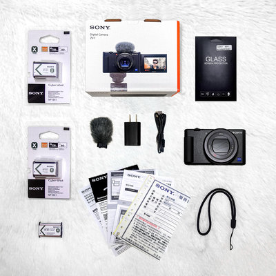 【低售】Sony ZV-1數位相機 公司貨+3顆電池 黑色-ZV1