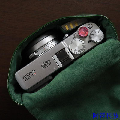 阿澤科技Mekee真皮相機收納包 適用於富士X100V XE4+27 ZV-E10 LX100 LUX7