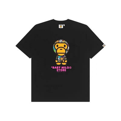 日本bathing ape潮牌bape milo小猴子迷彩兒童鋼彈星星雨傘兒童短袖T恤tee
