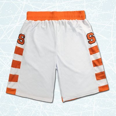 雪城大学 NCAA 籃球運動短褲 口袋版 白色 橘色