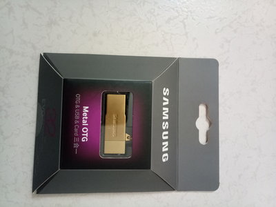 SAMSUNG Metal OTG 三星隨身碟3合1 Micro USB2.0 Micro SD card讀卡機 櫻環