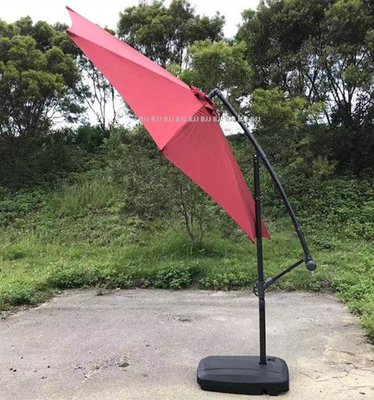BJJ 3米 酒紅色 咖啡廳庭園遮陽傘 花園遮陽傘 帳篷傘 太陽傘 鐵桿傘 10尺 側邊傘 大型戶外洋傘 圓形側柱傘