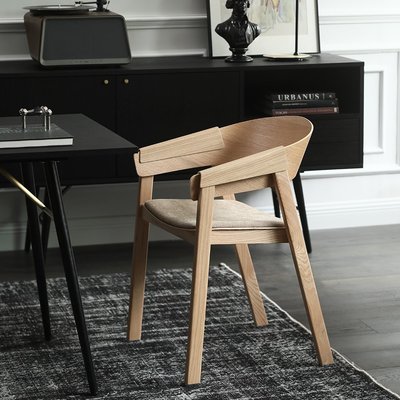 廠家現貨直發丹麥設計經典復刻Cover橡木原木扶手椅休閑椅單椅餐椅工作椅|樹吱