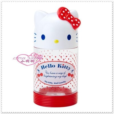 ♥小公主日本精品♥Hello Kitty點點櫻桃立體大臉造型多功能調味罐醬油罐
