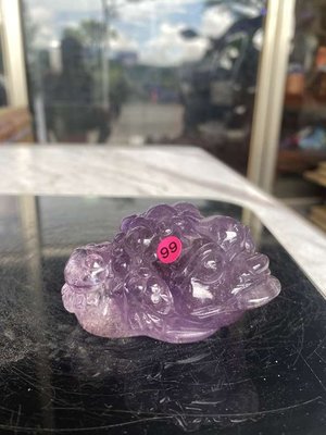 COSS紫水晶雕蟾蜍粉99