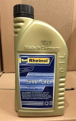 缺【高雄阿齊】德國 萊茵 SWD Rheinol Primus LLX 5W30 C3 汽柴油車 全合成機油