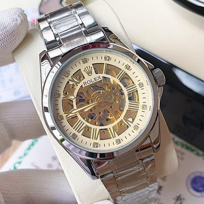 直購#勞力士ROLEX 新款男士機械錶 防水手錶 商務手錶 男士手錶 全自動機械錶 男士機械鏤空腕錶 三男士腕錶