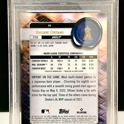 大谷翔平PSA 10鑑定卡，2022 Topps Gold Label Class 1 | Yahoo奇摩拍賣