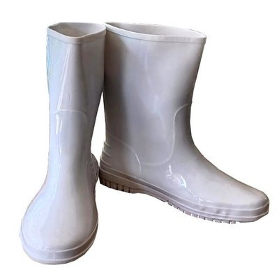 【廚雨鞋 白色雨鞋】朝日牌白色女用雨鞋-台灣製造【同同大賣場】