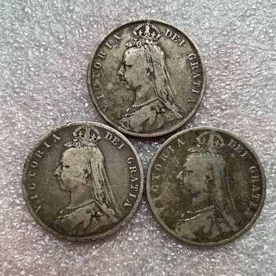 英國維多利亞半克朗銀幣1892、1890