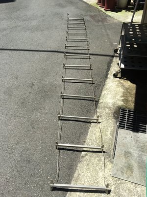 658二手鋁合金鋼索梯 5米 x43 逃生梯 避難梯
