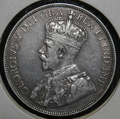 1917 英屬紐芬蘭 喬治五世 50 CENTS銀幣