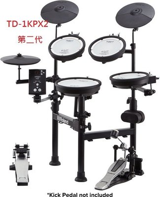[魔立樂器] ROLAND TD-1KPX2電子鼓 全新小改上市 可用雙踏 全網鼓皮 好折易攜 分期零利率 鼓椅 鼓棒