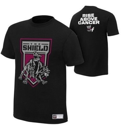 ☆阿Su倉庫☆WWE摔角 The Shield Rise Above Cancer Black Authentic T-Shirt 神盾軍克服病魔公益款 熱賣