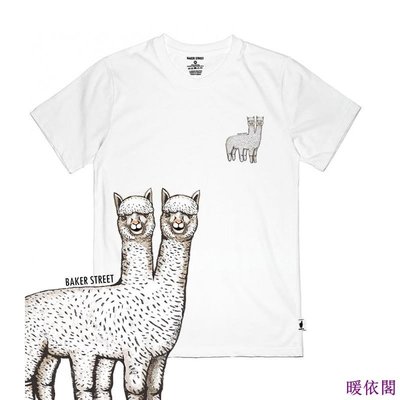 有機棉T 中性版 短袖 Tshirt Two-headed Alpaca英國品牌 BAKER STREET-暖衣閣