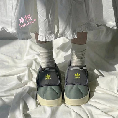 【明朝運動館】日本代購正品Adidas originals Puffylette綠灰 藍棕 口袋鞋 拉鍊 面包鞋IF3957耐吉 愛迪達