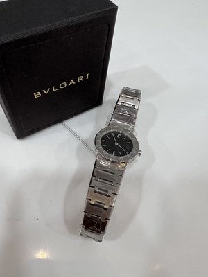 BVLGARI 寶格麗 BVLGARI 26MM 黑面 日期 圓面 不鏽鋼 手錶 錶 石英錶
