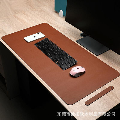 雙面軟木鼠標墊PU皮革書桌墊鍵盤墊電腦桌墊PVC皮革軟木墊