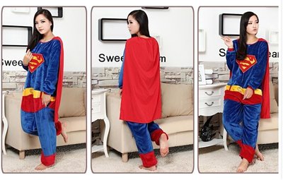 超人 睡衣 成人款 連身 連體 愛情公寓 動漫 周邊 COS COSPLAY DC 超人 SUPERMAN