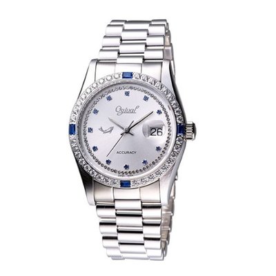 可議價 Ogival 愛其華 女 經典時尚晶鑽 石英腕錶 (3932DMW) 35mm