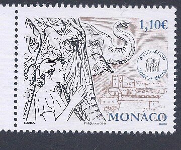2014年摩納哥“嬰兒和大象“協會郵票