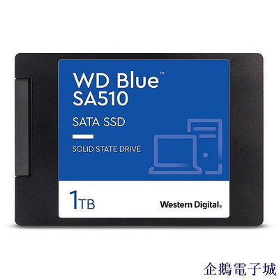 全館免運 【4月上新】適用WD西部數據Blue藍盤250/500G/1T/2T筆記本臺機固態硬碟SA510 可開發票