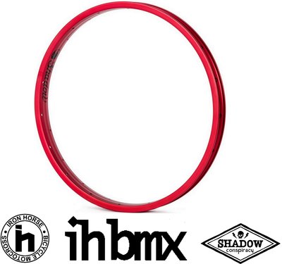 IH BMX  SHADOW Corvus 雙層輪圈 紅色 表演車場地車特技腳踏車Fixed Gear地板車單速車街道車極限單車特技車土坡車下坡車滑板直排輪DH