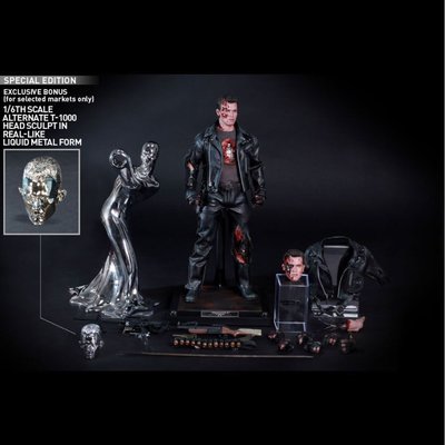 金錢貓雜貨 全新 Hot Toys DX13  戰損特別版 魔鬼終結者 Terminator T-800 阿諾