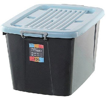 聯府 百富滑輪整理箱130L(藍) /收納箱//衣物箱//塑膠箱 BF1301