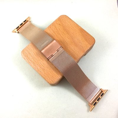 Apple Watch 4 不鏽鋼玫瑰金 米蘭帶 網帶 可自行調整長度 44mm 專用