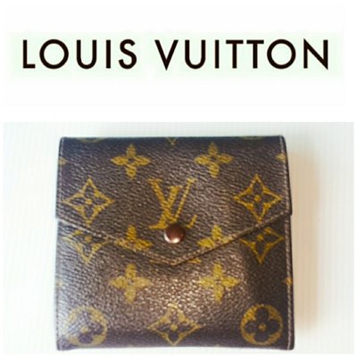 LV 皮夾 Louis Vuitton 經典 老花 圖紋雙扣 M61660雙翻扣雙折短夾 錢包658 一元起標