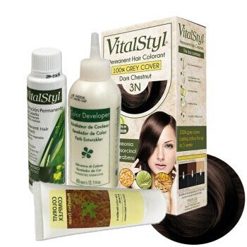 《小瓢蟲生機坊》洛特 - 綠活染髮劑VitalStyl  - 染髮劑3N深棕黑(植物染)
