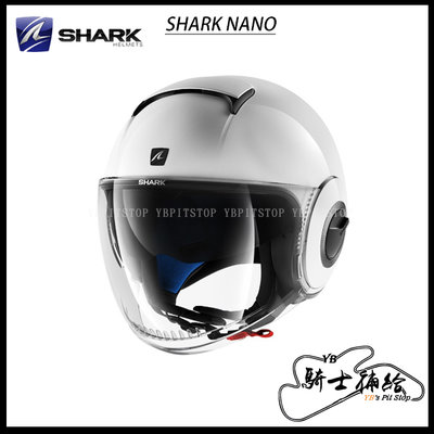 ⚠YB騎士補給⚠ SHARK NANO BLANK 素色 白 WHU 半罩 3/4 安全帽 內墨片 眼鏡溝 通勤