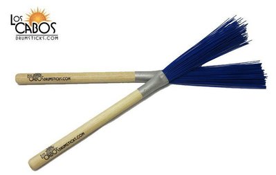 【現代樂器】現貨免運！加拿大 LOS CABOS 專業系列 尼龍鼓刷 藍色刷線固定式 Brushes