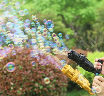 【ZM】加特林泡泡槍 自動泡泡槍 電動泡泡槍  多量泡泡槍 風扇泡泡 一鍵出泡 泡泡製造機 泡泡槍ZM-00405