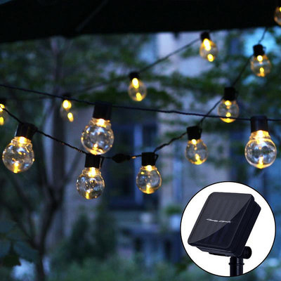 2023新款亞馬遜led太陽能球泡燈花園庭院戶外 G40愛迪生燈泡燈串