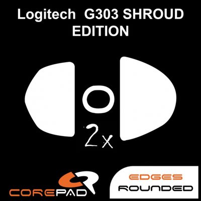 核派Corepad 羅技G303 shroud edition 無線鼠標腳貼腳墊 鐵氟龍