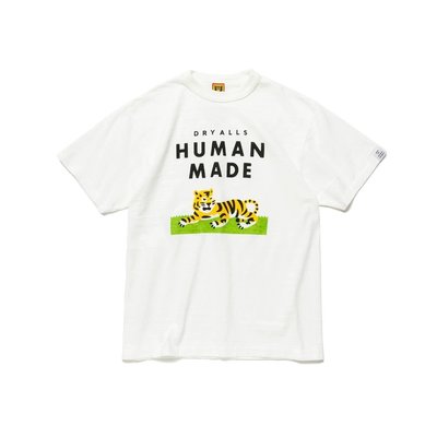 【熱賣精選】現貨HUMAN MADE #2310草地小老虎竹節棉情侶短袖T恤