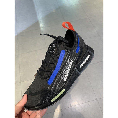 ADIDAS NMD R1 SPECTOO 黑 全黑 藍 慢跑 男女鞋 FZ3201