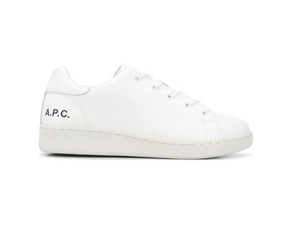 [全新真品代購] A.P.C. LOGO 白色皮革 休閒鞋 / 白鞋 (APC)