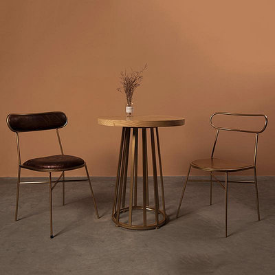 馬卡魯北歐椅子鐵藝桌個性工業風餐椅民宿咖啡廳酒吧設計桌椅組合