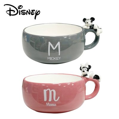 迪士尼 陶瓷湯杯 390ml 馬克杯 寬口杯 咖啡杯 米奇 米妮 Disney 日本正版 241546 241553