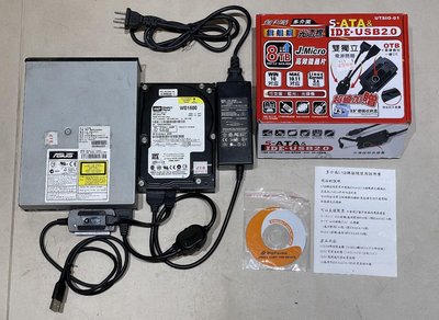 【伽利略】 USB2.0 to SATA&IDE(UTSIO-01) + WD1600JD160G SATA 硬碟+ ASUS DVD COMBO機