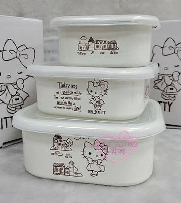 ♥小公主日本精品♥Hello Kitty 保鮮盒3入組~7