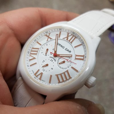 43mm 陶瓷 三眼錶 石英錶 手錶 藍寶石鏡面 很漂亮 歡迎 H1