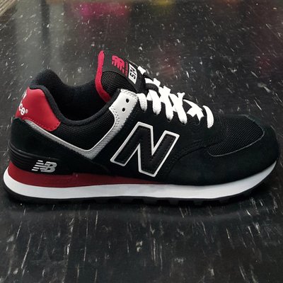 new balance 574 nb ML574CPA 基本款 黑色 白色 紅色 麂皮 網布 慢跑鞋