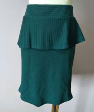 德國品牌 荷葉邊魚尾裙彈力彈力窄裙 森林綠 大尺寸L號